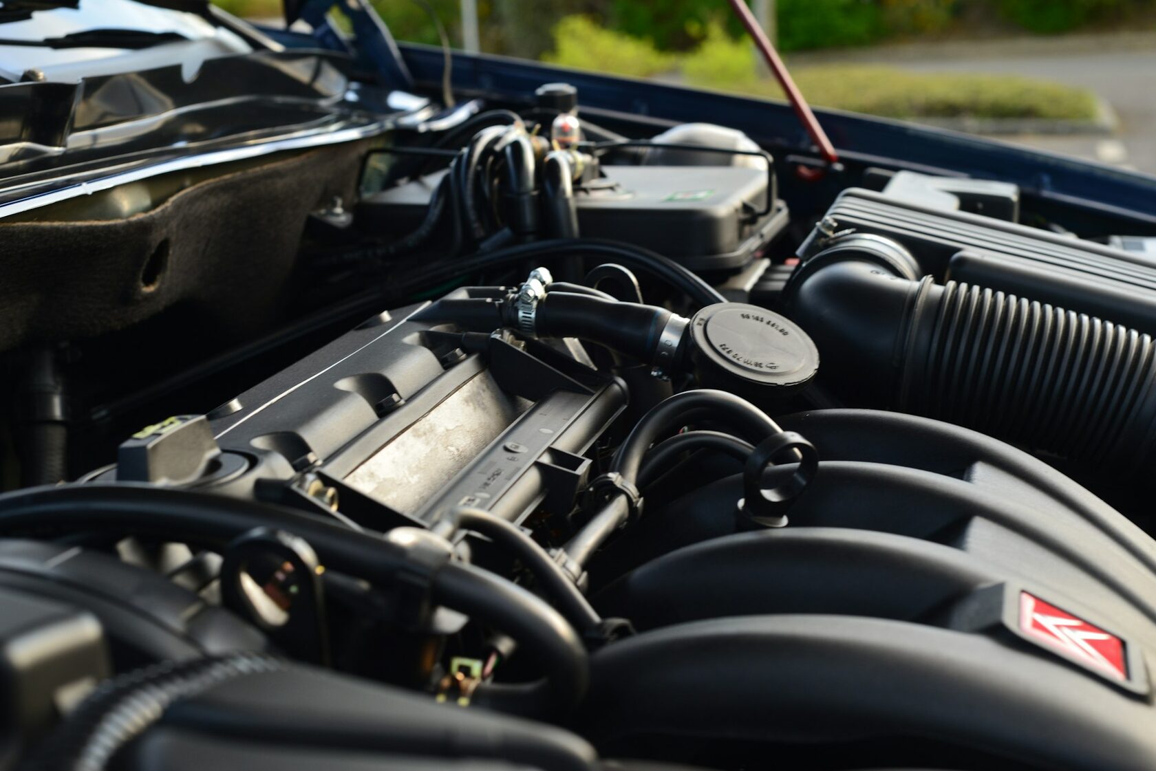 Car engine bay detail